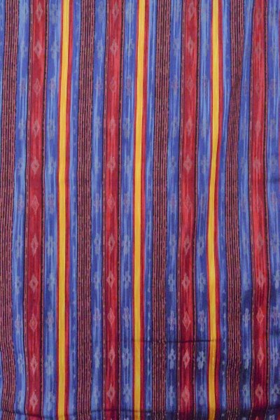 Photo4: O0420A Vintage Japanese kimono   Multi Color ORI woven for women / Silk. Stripes,   (Grade B) (4)