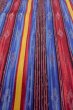 Photo9: O0420A Vintage Japanese kimono   Multi Color ORI woven for women / Silk. Stripes,   (Grade B) (9)