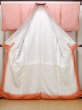 Photo2: O0420B Vintage Japanese kimono   Vermilion EDO KOMON pattern dyed for women / Silk. Dot   (Grade B) (2)