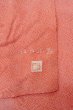 Photo3: O0420B Vintage Japanese kimono   Vermilion EDO KOMON pattern dyed for women / Silk. Dot   (Grade B) (3)