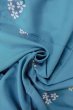 Photo11: Mint O0420C Vintage Japanese kimono   Light Blue KOMON dyed for women / Synthetic. SAKURA cherry blossom   (Grade A) (11)