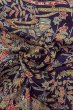 Photo12: Mint O0420D Vintage Japanese kimono  Dark Indigo Blue KOMON dyed for women / Silk. Flower,   (Grade A) (12)