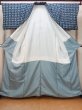 Photo2: O0420E Vintage Japanese kimono   Indigo Blue KOMON dyed for women / Silk. Bamboo      (Grade C) (2)