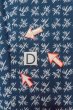 Photo12: O0420E Vintage Japanese kimono   Indigo Blue KOMON dyed for women / Silk. Bamboo      (Grade C) (12)