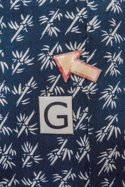 Photo15: O0420E Vintage Japanese kimono   Indigo Blue KOMON dyed for women / Silk. Bamboo      (Grade C) (15)