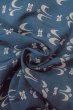 Photo12: O0420F Vintage Japanese kimono  Grayish Indigo Blue KOMON dyed for women / Silk. Parallel Cross,   (Grade C) (12)