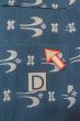 Photo17: O0420F Vintage Japanese kimono  Grayish Indigo Blue KOMON dyed for women / Silk. Parallel Cross,   (Grade C) (17)