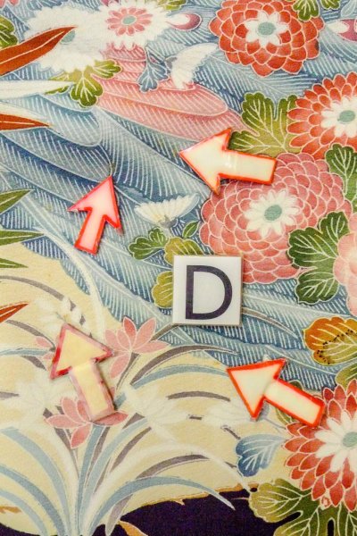 Photo26: O0509A Used Japanese kimono   Black KAGA-YUZEN for women / Silk. Peony,   (Grade B) (26)