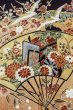 Photo7: Mint O0509B Used Japanese kimono   Black TOMESODE formal for women / Synthetic. SAKURA cherry blossom,   (Grade A) (7)