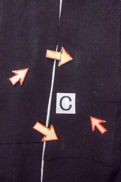 Photo23: O0509C Used Japanese kimono   Black TOMESODE formal for women / Silk. UME plum bloom,   (Grade C) (23)