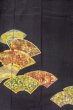 Photo5: O0509E Vintage Japanese kimono   Black TOMESODE formal for women / Silk. Flower,   (Grade B) (5)