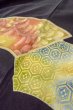 Photo16: O0509E Vintage Japanese kimono   Black TOMESODE formal for women / Silk. Flower,   (Grade B) (16)