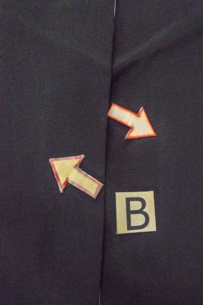 Photo21: O0509E Vintage Japanese kimono   Black TOMESODE formal for women / Silk. Flower,   (Grade B) (21)