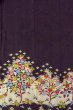 Photo6: O0509F Vintage Japanese kimono   Black TOMESODE formal for women / Silk. Flower,   (Grade B) (6)