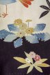 Photo10: O0509F Vintage Japanese kimono   Black TOMESODE formal for women / Silk. Flower,   (Grade B) (10)