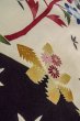 Photo15: O0509F Vintage Japanese kimono   Black TOMESODE formal for women / Silk. Flower,   (Grade B) (15)