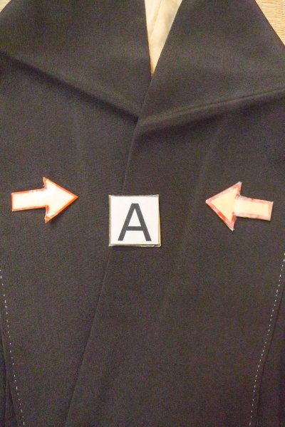 Photo20: O0509H Vintage Japanese kimono   Black TOMESODE formal for women / Silk. Bird, There are stains all over. Pheasant bird motif  (Grade C) (20)