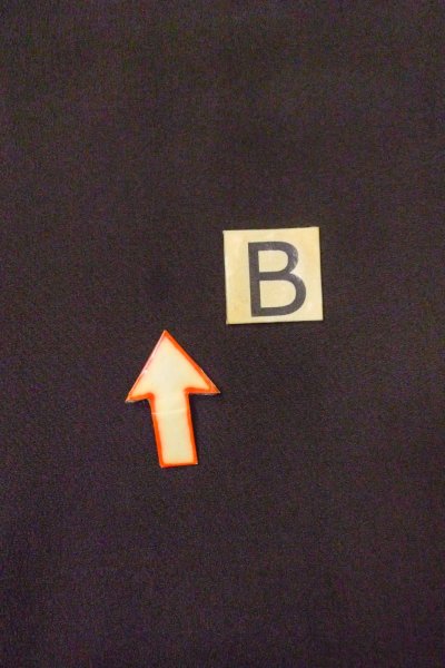 Photo21: O0509H Vintage Japanese kimono   Black TOMESODE formal for women / Silk. Bird, There are stains all over. Pheasant bird motif  (Grade C) (21)