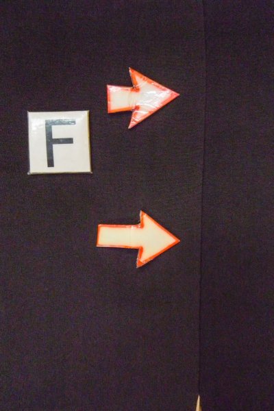 Photo25: O0509H Vintage Japanese kimono   Black TOMESODE formal for women / Silk. Bird, There are stains all over. Pheasant bird motif  (Grade C) (25)