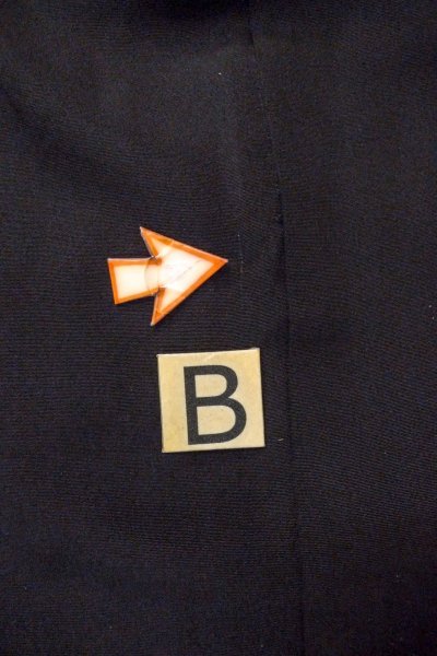 Photo19: O0509I Used Japanese kimono   Black TOMESODE formal for women / Synthetic. Peony,   (Grade B) (19)