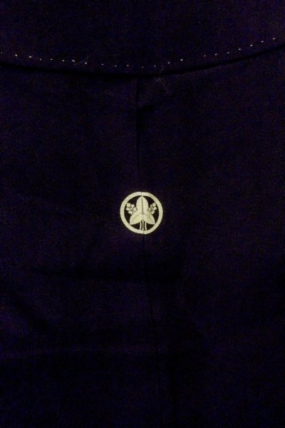 Photo4: O0509L Vintage Japanese kimono   Black TOMESODE formal for women / Silk. Peony,   (Grade B) (4)