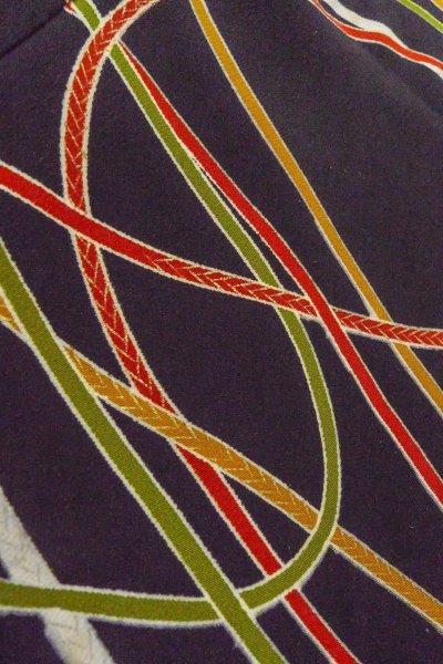 Photo13: O0509L Vintage Japanese kimono   Black TOMESODE formal for women / Silk. Peony,   (Grade B) (13)