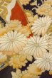 Photo10: O0509M Vintage Japanese kimono   Black TOMESODE formal for women / Silk. Peony, Spange gourd motif. There are stains.  (Grade D) (10)