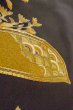 Photo13: O0509M Vintage Japanese kimono   Black TOMESODE formal for women / Silk. Peony, Spange gourd motif. There are stains.  (Grade D) (13)