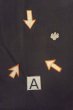 Photo18: O0509M Vintage Japanese kimono   Black TOMESODE formal for women / Silk. Peony, Spange gourd motif. There are stains.  (Grade D) (18)