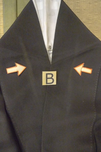 Photo19: O0509M Vintage Japanese kimono   Black TOMESODE formal for women / Silk. Peony, Spange gourd motif. There are stains.  (Grade D) (19)