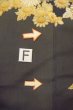 Photo23: O0509M Vintage Japanese kimono   Black TOMESODE formal for women / Silk. Peony, Spange gourd motif. There are stains.  (Grade D) (23)