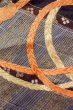 Photo10: O0509N Vintage Japanese kimono   Black TOMESODE formal for women / Silk. KUMIHIMO rope with tassels, Screen motif  (Grade B) (10)