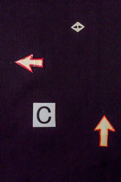 Photo20: O0509N Vintage Japanese kimono   Black TOMESODE formal for women / Silk. KUMIHIMO rope with tassels, Screen motif  (Grade B) (20)