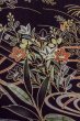 Photo11: O0509O Used Japanese kimono   Black TOMESODE formal for women / Silk. SAKURA cherry blossom,   (Grade B) (11)