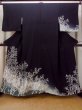 Photo1: O0509P Used Japanese kimono   Black TOMESODE formal for women / Silk. Tree,   (Grade C) (1)