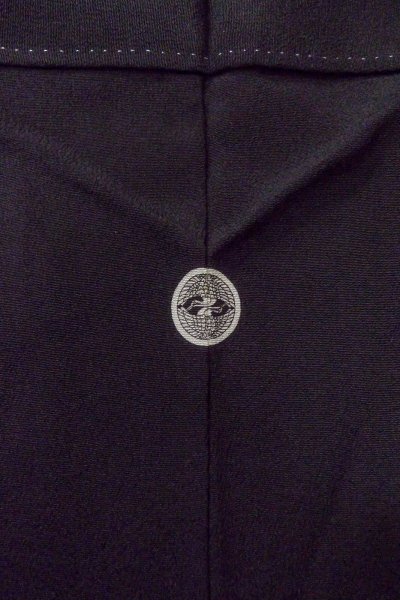 Photo4: O0509Q Vintage Japanese kimono   Black TOMESODE formal for women / Silk. Chrysanthemum,   (Grade C) (4)