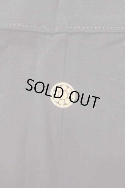 Photo4: O0509R Vintage Japanese kimono   Black TOMESODE formal for women / Silk. Flower,   (Grade C) (4)