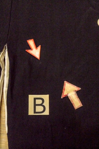 Photo17: O0509R Vintage Japanese kimono   Black TOMESODE formal for women / Silk. Flower,   (Grade C) (17)