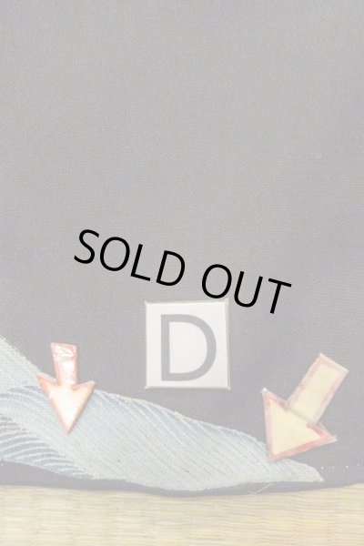 Photo19: O0509S Vintage Japanese kimono   Black TOMESODE formal for women / Silk. Crane,   (Grade C) (19)