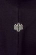 Photo4: O0509U Vintage Japanese kimono   Black TOMESODE formal for women / Synthetic. UME plum bloom,   (Grade B) (4)