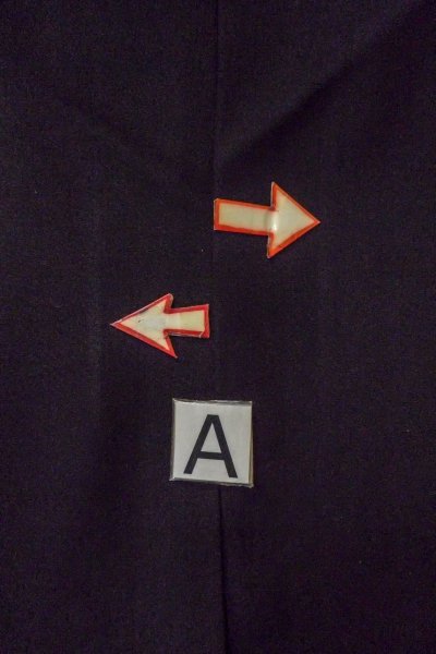 Photo17: O0509U Vintage Japanese kimono   Black TOMESODE formal for women / Synthetic. UME plum bloom,   (Grade B) (17)