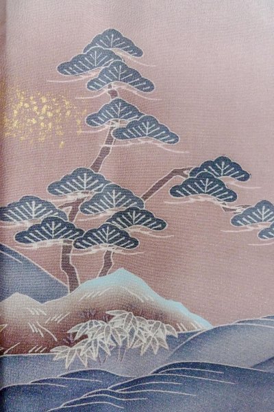 Photo10: Mint O0509V Vintage Japanese kimono   Black TOMESODE formal for women / Silk. UME plum bloom,   (Grade A) (10)