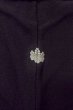 Photo4: O0509X Vintage Japanese kimono   Black TOMESODE formal for women / Silk. UME plum bloom, Silver embroidery  (Grade C) (4)