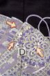Photo19: O0509X Vintage Japanese kimono   Black TOMESODE formal for women / Silk. UME plum bloom, Silver embroidery  (Grade C) (19)
