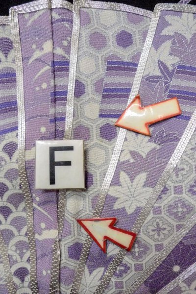 Photo21: O0509X Vintage Japanese kimono   Black TOMESODE formal for women / Silk. UME plum bloom, Silver embroidery  (Grade C) (21)