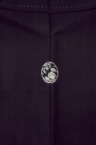Photo4: O0509Y Vintage Japanese kimono   Black TOMESODE formal for women / Silk. UME plum bloom,   (Grade B) (4)