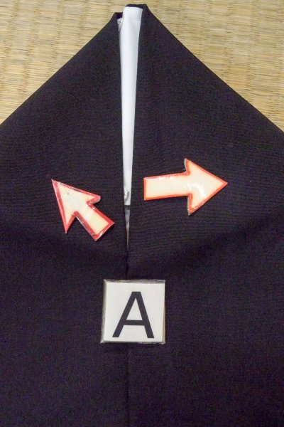 Photo17: O0509Y Vintage Japanese kimono   Black TOMESODE formal for women / Silk. UME plum bloom,   (Grade B) (17)