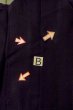 Photo19: O0510A Used Japanese kimono   Black TOMESODE formal for women / Synthetic. UME plum bloom,   (Grade C) (19)