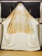 Photo3: O0510B Vintage Japanese kimono   Black TOMESODE formal for women / Silk. Flower, There is an impression of use.  (Grade B) (3)
