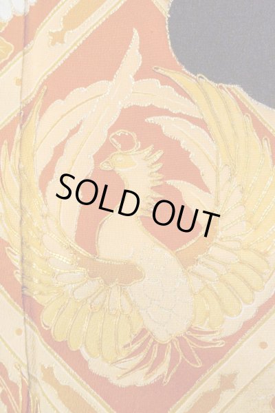 Photo7: O0510C Vintage Japanese kimono   Black TOMESODE formal for women / Silk. Chrysanthemum,   (Grade B) (7)